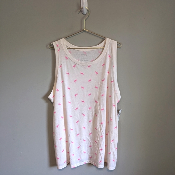NWT Torrid Flamingo Print Vintage Style Tank Top, size 3X - Picture 1 of 5